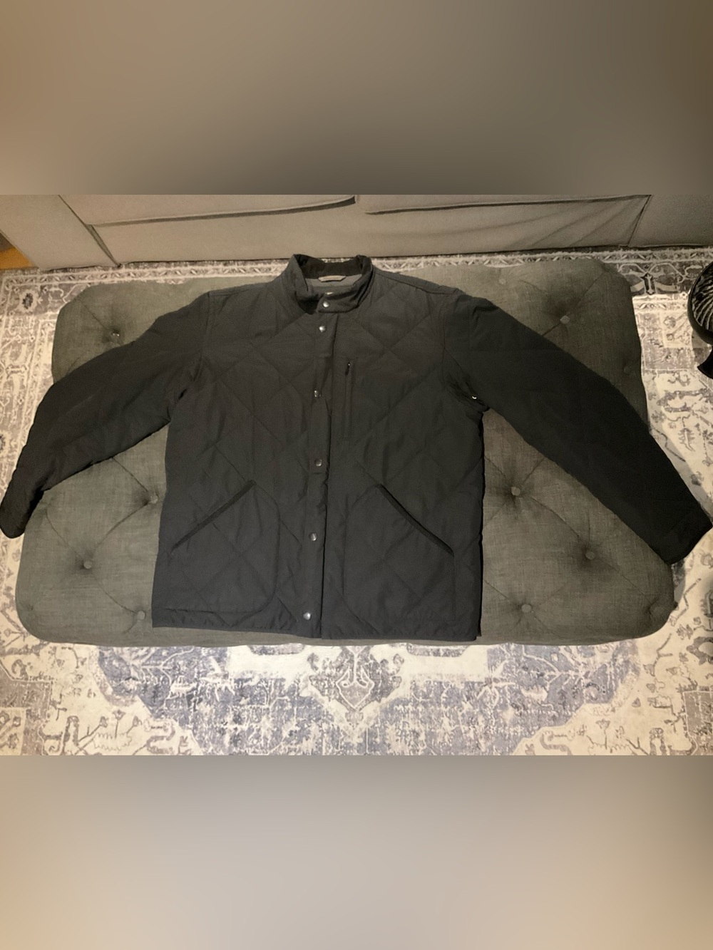 J.Crew Sussex Quilted Black Jacket